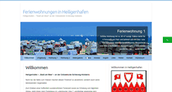 Desktop Screenshot of ferienwohnungenheiligenhafen.de
